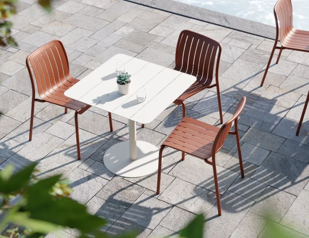 Roku-Outdoor-Dining-Chair-in-Matt-Papaya