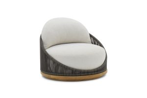 Avoca Outdoor Sofa – 1 Seater Swivel – Ebony