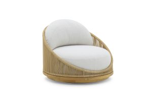 Avoca Outdoor Sofa – 1 Seater Swivel – Natural