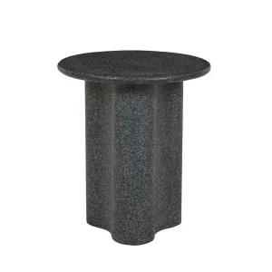 Artie Outdoor Wave Side Table - Black Speckle
