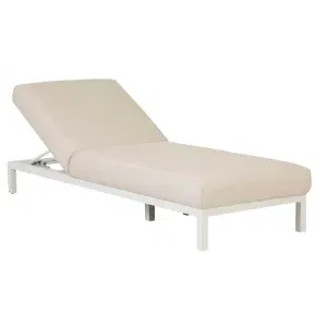 Aruba Rounded Sunbed - Canvas - White