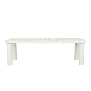 Frankie Outdoor Dining Table - Aluminium White