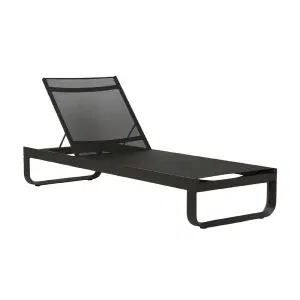 Pier Curve Sunbed - Black - Black