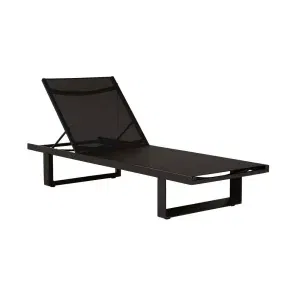 Pier Sleigh Sunbed - Black - Black