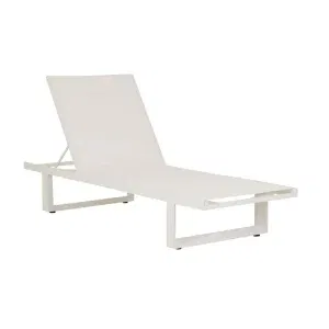 Pier Sleigh Sunbed - White - White