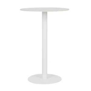 Portsea Cruise Round Bar Table - White Stone - White
