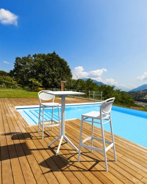 Siesta Sky Bar Table 3 Piece Set with Marcel 75 Bar Stools